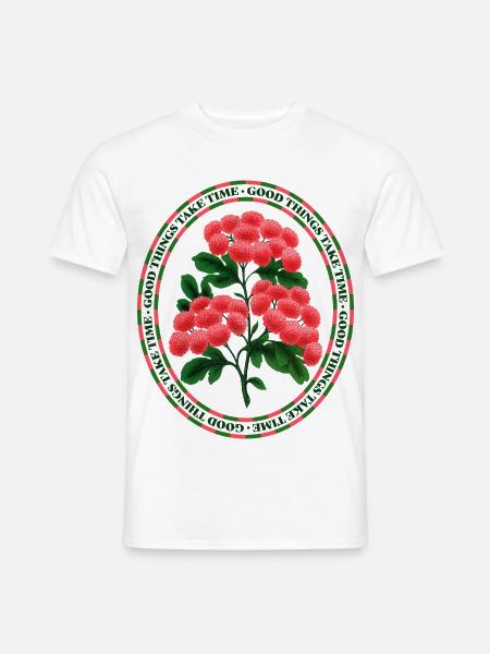 Good Things Take Time – Florale Vintage-Ästhetik - Männer T-Shirt - Weiß