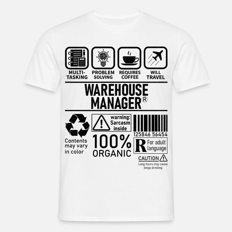Warehouse Manager multi tasking problem solving - Männer T-Shirt - Weiß