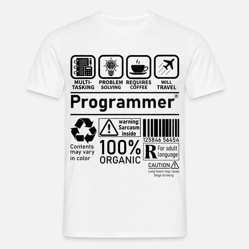 Programmer multi tasking problem solving requires - Männer T-Shirt - Weiß