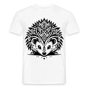 Hérisson tribal - T-shirt homme - blanc - Devant - AI Model Male 178 dark (178cm)