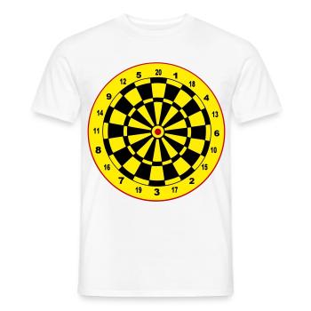 Fléchettes, fléchettes, fléchettes, autocollants, jeu de fléchettes - T-shirt homme - blanc - Devant - AI Model Male 178 dark (178cm)