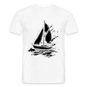 Segelboot - Männer T-Shirt - Weiß - Vorne - AI Model Male 178 dark (178cm)