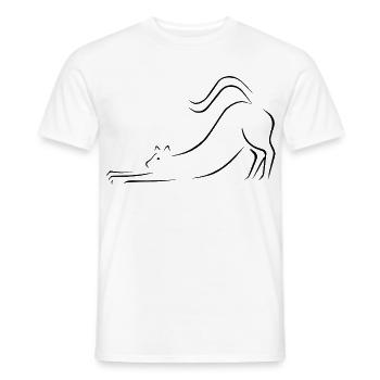 chat - T-shirt homme - blanc - Devant - AI Model Male 178 dark (178cm)