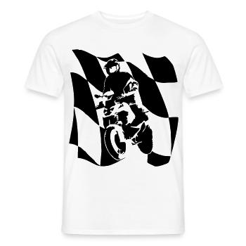 BikeZielflaggeBayern - Männer T-Shirt - Weiß - Vorne - AI Model Male 178 dark (178cm)