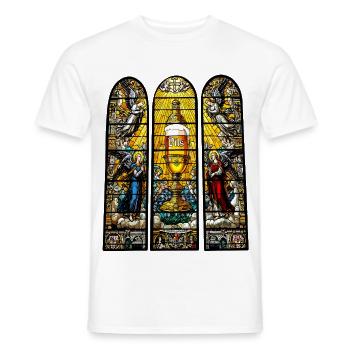 Beer Churches Window Men's Day Ascension Day - Men's T-Shirt - white - Front - AI Model Male 178 dark (178cm)