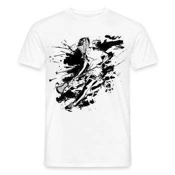 Lacrossespielerin Graffiti - Männer T-Shirt - Weiß - Vorne - AI Model Male 178 dark (178cm)