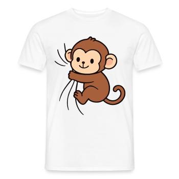 Cher petit singe - T-shirt homme - blanc - Devant - AI Model Male 178 dark (178cm)