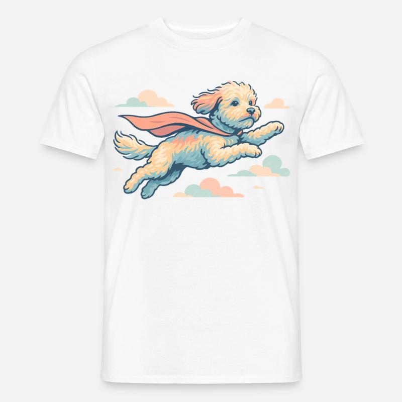 Super Hund Havapoo Cape Umhang Geschenk - Männer T-Shirt - Weiß