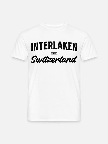 Interlaken Swiss Travel Vibes - Männer T-Shirt - Weiß