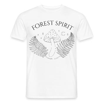 Waldgeist, Pilz und Farn - Männer T-Shirt - Weiß - Vorne - AI Model Male 178 dark (178cm)