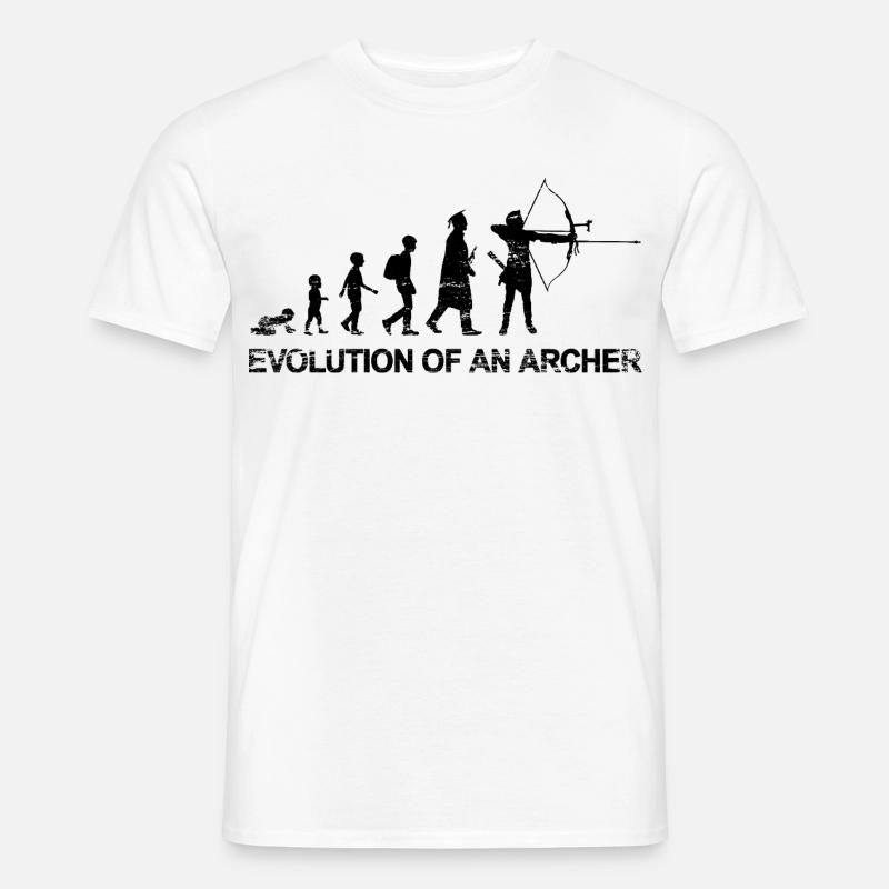 Évolution d’un archer - T-shirt homme - blanc