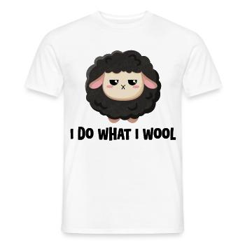 Mignon mouton noir avec dicton - T-shirt homme - blanc - Devant - AI Model Male 178 dark (178cm)
