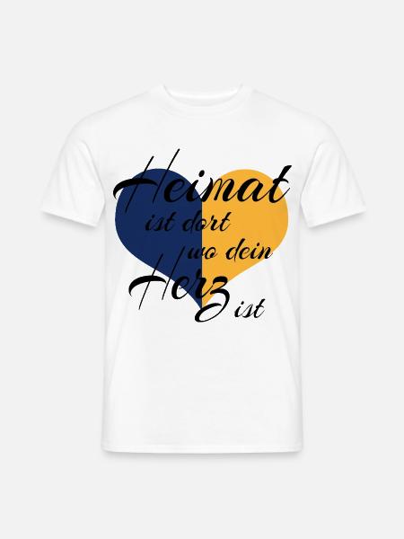 Heimat ist dort wo dein Herz ist - Männer T-Shirt - Weiß