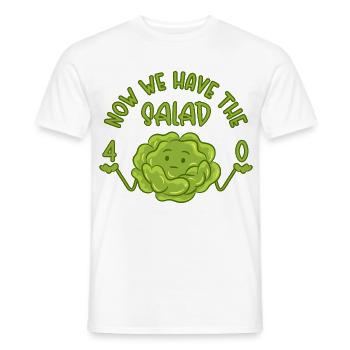 40. Geburtstag - Now we have the salad 40 - Männer T-Shirt - Weiß - Vorne - AI Model Male 178 dark (178cm)