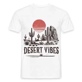 Wüsten-Vibes - Männer T-Shirt - Weiß - Vorne - AI Model Male 178 dark (178cm)