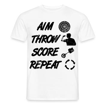 Darts Schedule - Men's T-Shirt - white - Front - AI Model Male 178 dark (178cm)