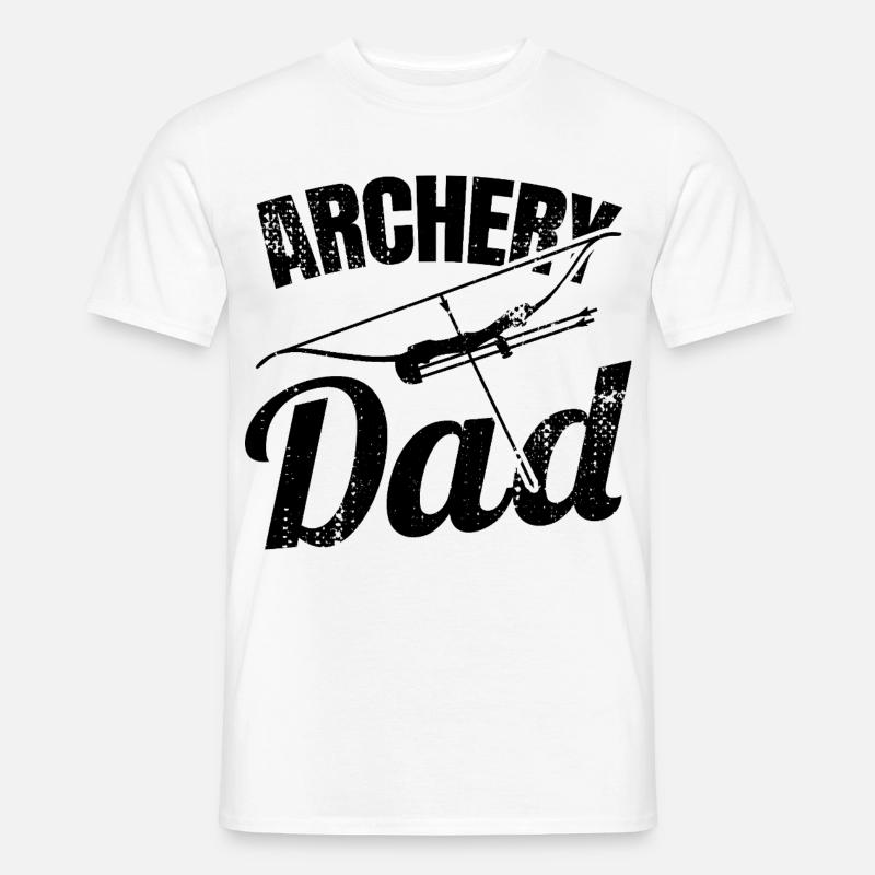 Bogenschießen Papa - Männer T-Shirt - Weiß
