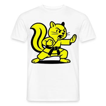 Karate Squirrels! - Men's T-Shirt - white - Front - AI Model Male 178 dark (178cm)
