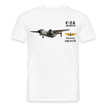 C-2A Greyhound - Männer T-Shirt - Weiß - Vorne - AI Model Male 178 dark (178cm)