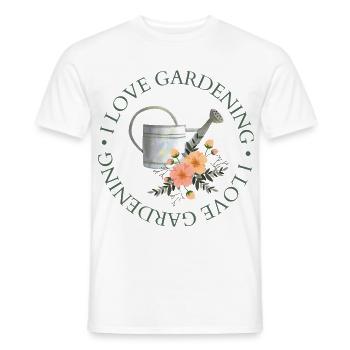 I love gardening! - Männer T-Shirt - Weiß - Vorne - AI Model Male 178 dark (178cm)