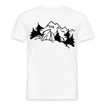 Tente Dream Nature - Design Couleur Modifiable - T-shirt homme - blanc - Devant - AI Model Male 178 dark (178cm)