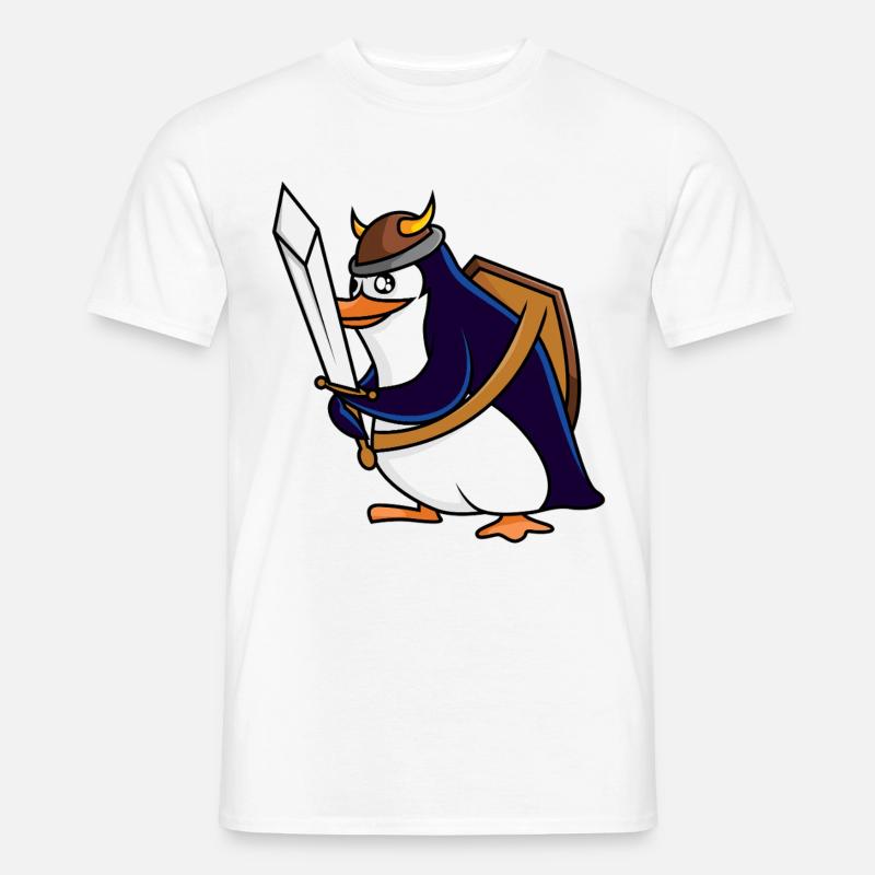 Wikinguin – Eiskalt erobert - Männer T-Shirt - Weiß
