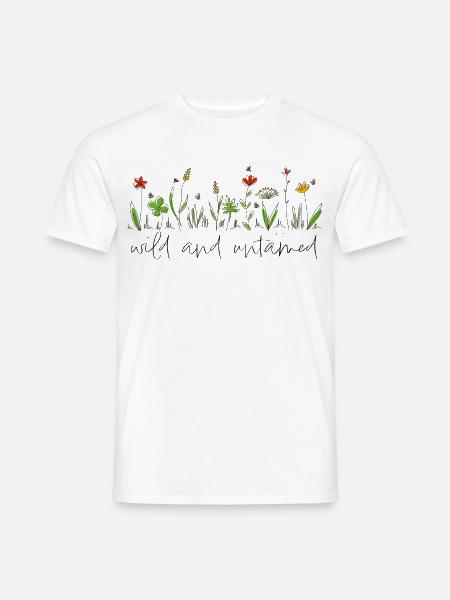 wild and untamed - Wiesenblumen, Freiheit - Männer T-Shirt - Weiß