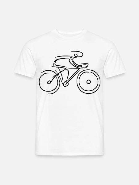 Rennrad Grafik - Männer T-Shirt - Weiß