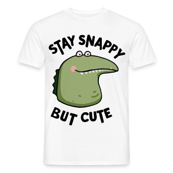 Snappy but cute - Männer T-Shirt - Weiß - Vorne - AI Model Male 178 dark (178cm)