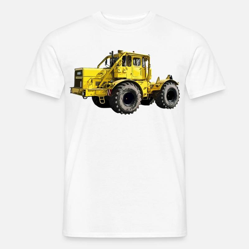 Gelbe Kraftmaschine K700 Traktor - Männer T-Shirt - Weiß