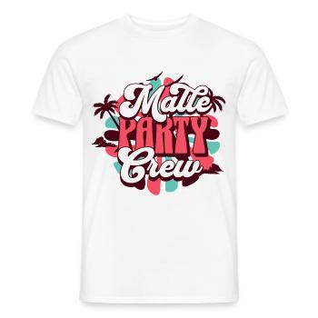 Malle Party Crew Mallorca Partygruppe - Männer T-Shirt - Weiß - Vorne - AI Model Male 178 dark (178cm)
