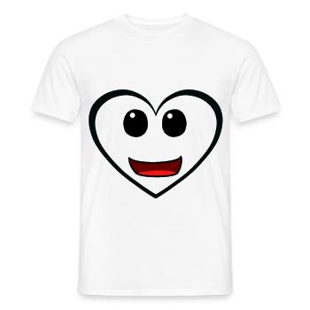 Coeur Coeurs Saint-Valentin Drôle Amour Rétro - T-shirt homme - blanc - Devant - AI Model Male 178 dark (178cm)