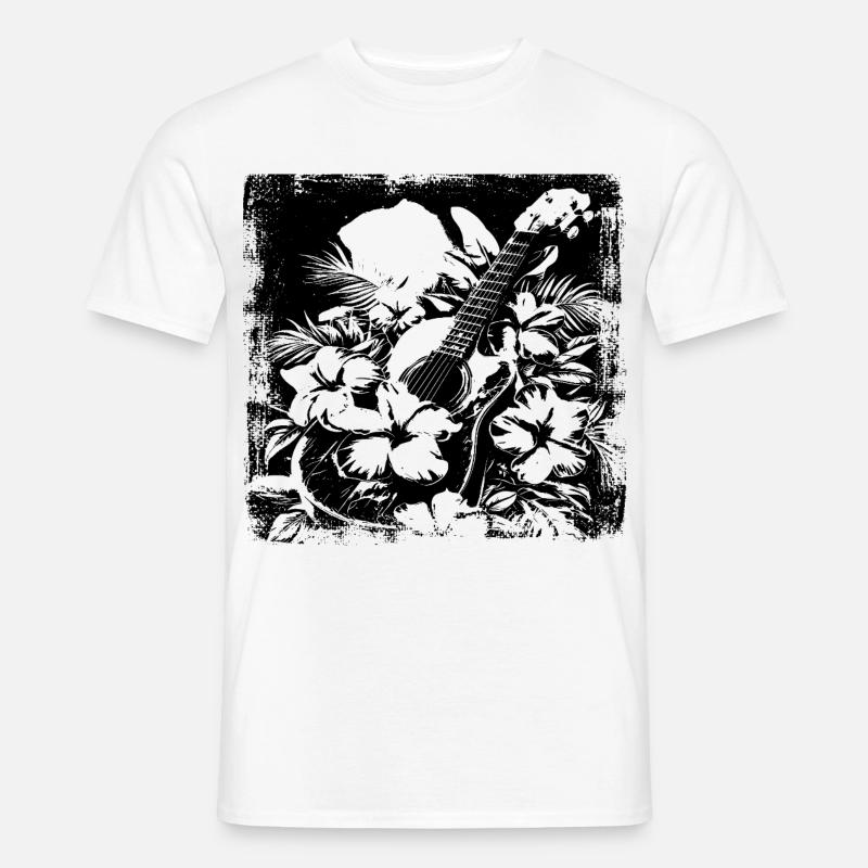 Gitarre - T-shirt herr - vit