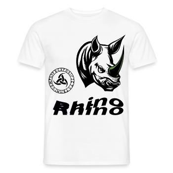 Rhinocéros - T-shirt homme - blanc - Devant - AI Model Male 178 dark (178cm)