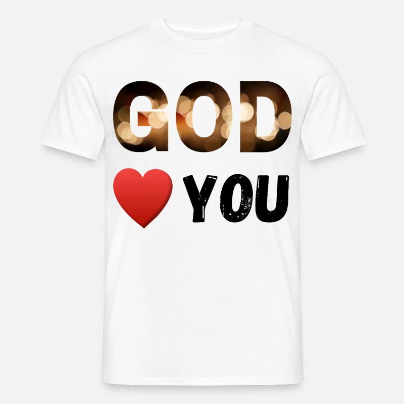 Dio ti ama - T-shirt uomo - bianco