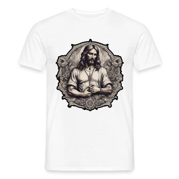Saint Mary Artistic Illustration - T-shirt homme - blanc - Devant - AI Model Male 178 dark (178cm)