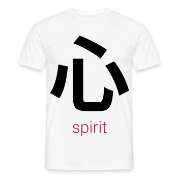 心 – Kokoro, le cœur japonais - T-shirt homme - blanc - Devant - AI Model Male 178 dark (178cm)