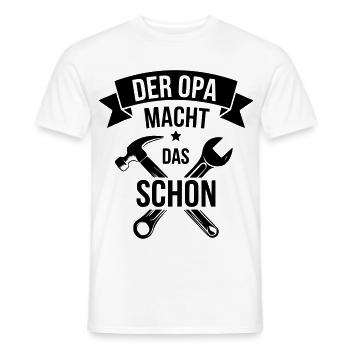 Grandpa Gift Grandpa Repair DIY Tool - Men's T-Shirt - white - Front - AI Model Male 178 dark (178cm)