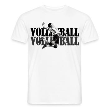 Dynamischer Volleyballspieler in Aktion - Männer T-Shirt - Weiß - Vorne - AI Model Male 178 dark (178cm)
