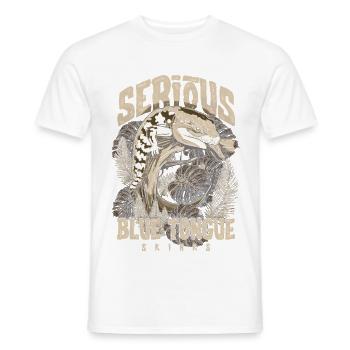 Gardien de reptiles sérieux au sujet des scinques à langue bleue - T-shirt homme - blanc - Devant - AI Model Male 178 dark (178cm)