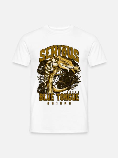 Ernsthaft über Blauzungenskinke Reptilienhalter - Männer T-Shirt - Weiß