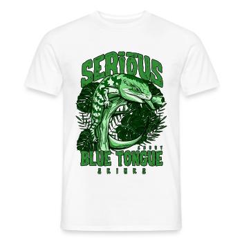 Ernsthaft über Blauzungenskinke Reptilienhalter - Männer T-Shirt - Weiß - Vorne - AI Model Male 178 dark (178cm)