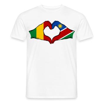 Mali Nairobi Flag Hands Heart - Men's T-Shirt - white - Front - AI Model Male 178 dark (178cm)