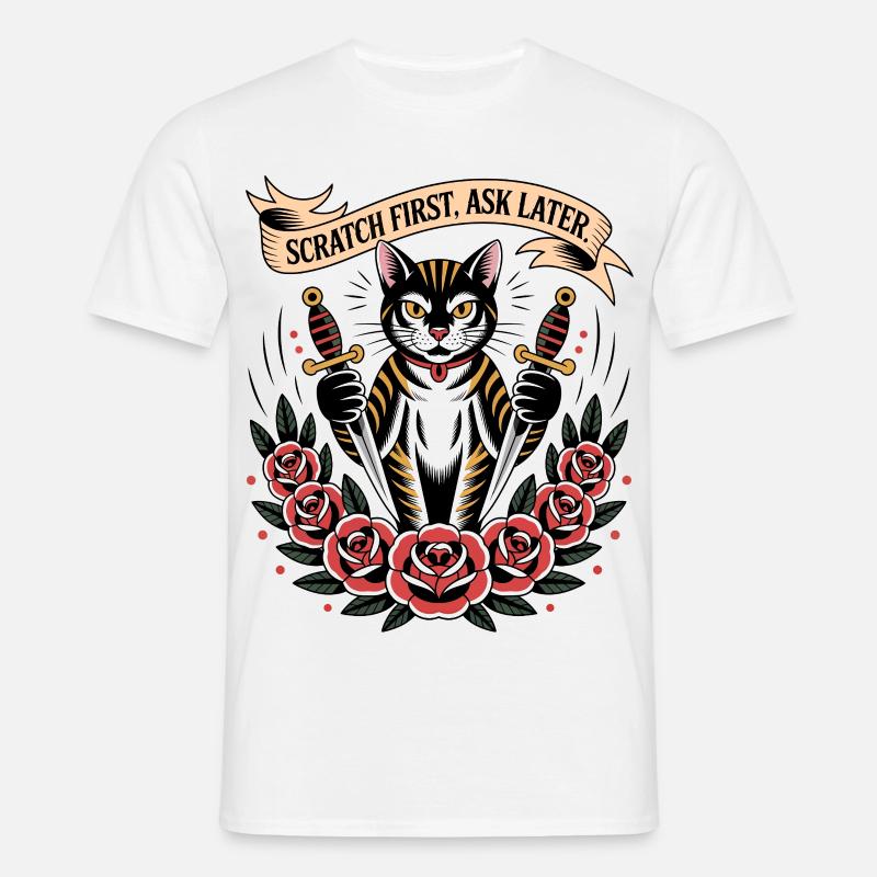 Scratch First Cat - Men's T-Shirt - white