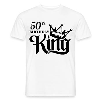 50th birthday king - Men's T-Shirt - white - Front - AI Model Male 178 dark (178cm)