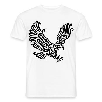 Schwarzer Adler - Männer T-Shirt - Weiß - Vorne - AI Model Male 178 dark (178cm)