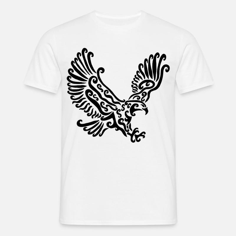 Schwarzer Adler - Männer T-Shirt - Weiß