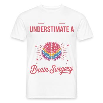 Strength of Women Brain Surgery Motif - Men's T-Shirt - white - Front - AI Model Male 178 dark (178cm)