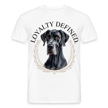 Loyal Great Dane Guardian Design - Men's T-Shirt - white - Front - AI Model Male 178 dark (178cm)