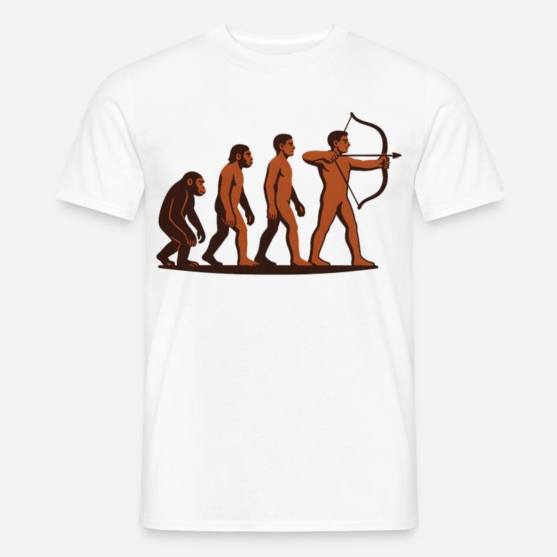 Archer cible à arc Evolution Archery - T-shirt homme - blanc